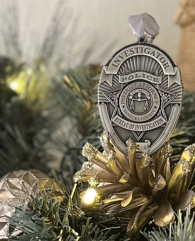 Holiday Ornament Ventura County District Attorney Badge