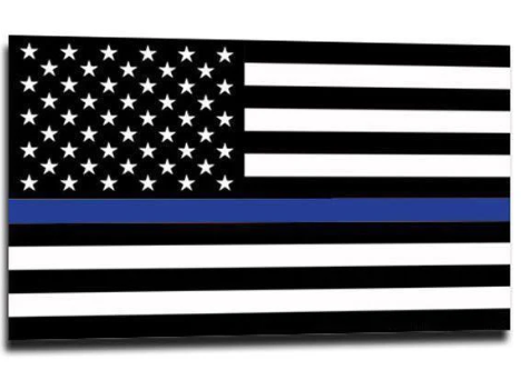 Sticker: Thin Blue Line American Flag